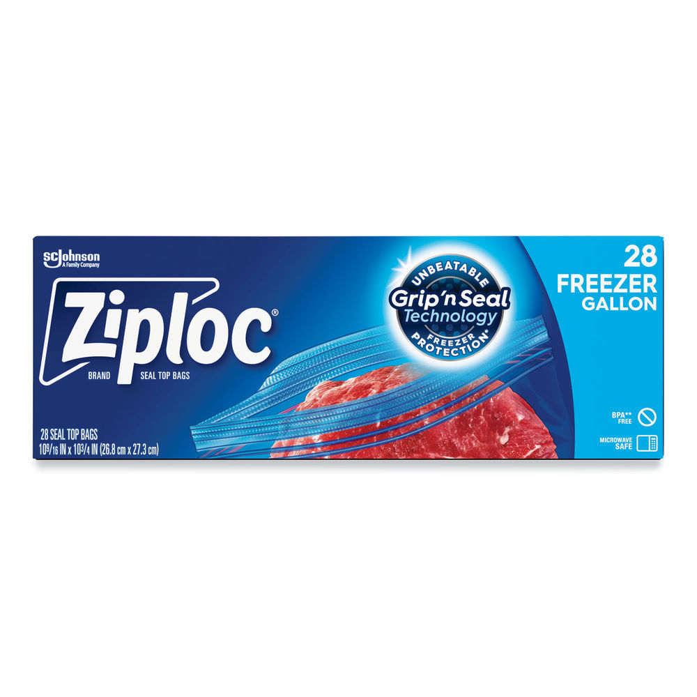 Ziploc Double Zipper Storage Bags, Gallon, 250 Bags/Carton (682257