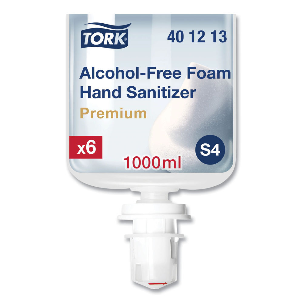Tork Premium AlcoholFree Foam Sanitizer, 1 L Bottle, Unscented, 6