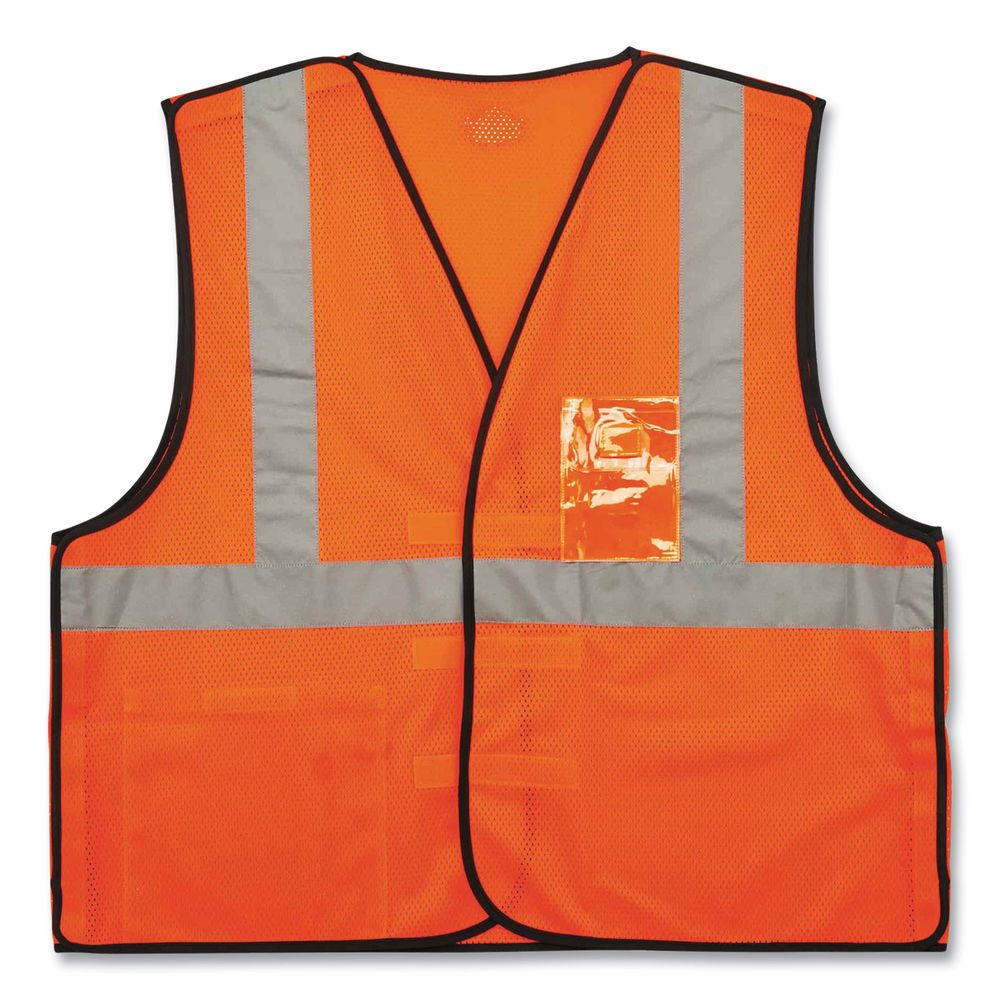 GloWear 8216BA Class 2 Breakaway Mesh ID Holder Vest, Polyester, Large/X-Large, Orange, Ships in 1-3 Business Days GloWear 8216BA Class 2 Breakaway Mesh ID Holder Vest, Polyester, Large/X-Large, Orange, Ships in 1-3 Business Days