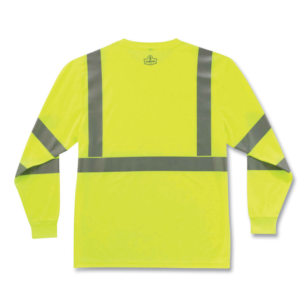 GloWear 8391 Class 3 Hi-Vis Long Sleeve Shirt, Polyester, Lime, 4X-Large, Ships in 1-3 Business Days GloWear 8391 Class 3 Hi-Vis Long Sleeve Shirt, Polyester, Lime, 4X-Large, Ships in 1-3 Business Days