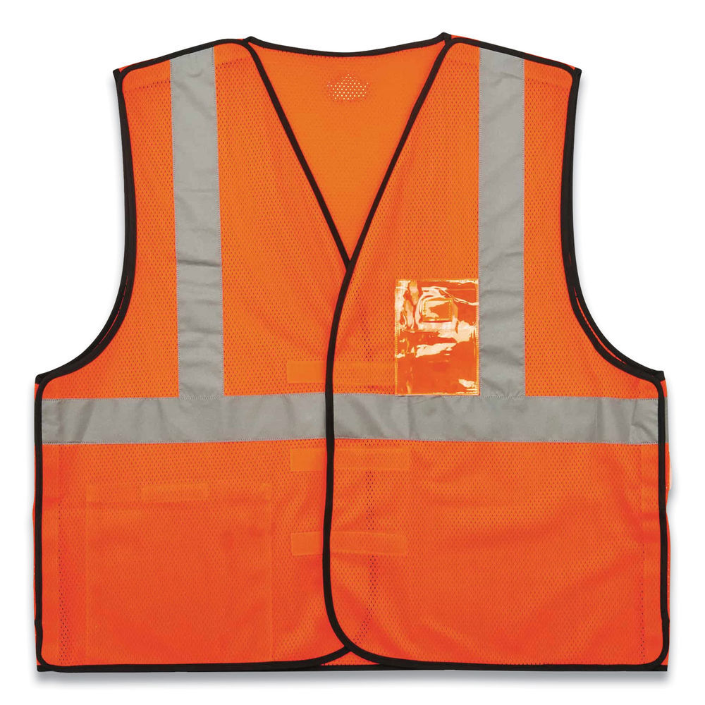 GloWear 8216BA Class 2 Breakaway Mesh ID Holder Vest, Polyester, 2X-Large/3X-Large, Orange, Ships in 1-3 Business Days GloWear 8216BA Class 2 Breakaway Mesh ID Holder Vest, Polyester, 2X-Large/3X-Large, Orange, Ships in 1-3 Business Days