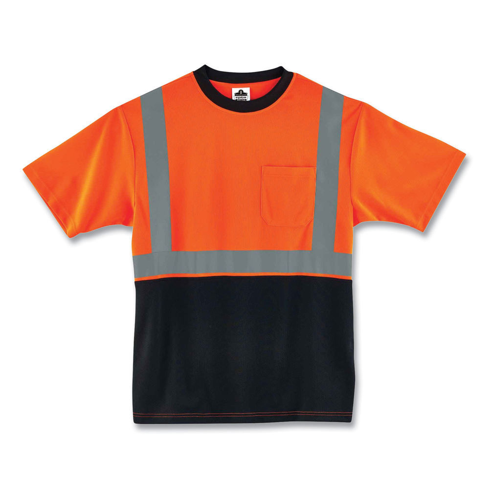 GloWear 8289BK Class 2 Hi-Vis T-Shirt with Black Bottom, 2X-Large, Orange, Ships in 1-3 Business Days GloWear 8289BK Class 2 Hi-Vis T-Shirt with Black Bottom, 2X-Large, Orange, Ships in 1-3 Business Days