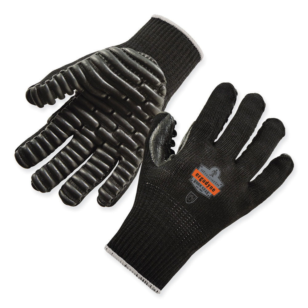 ProFlex 9002 Certified Full-Finger Anti-Vibration Gloves, Black, Medium, Pair, Ships in 1-3 Business Days