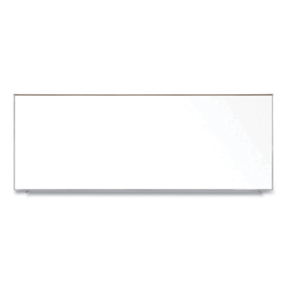 Reversible Magnetic Hygienic Porcelain Whiteboard, Satin Aluminum Frame/Stand, 72 x 48, White Surface, Ships in 7-10 Bus Days