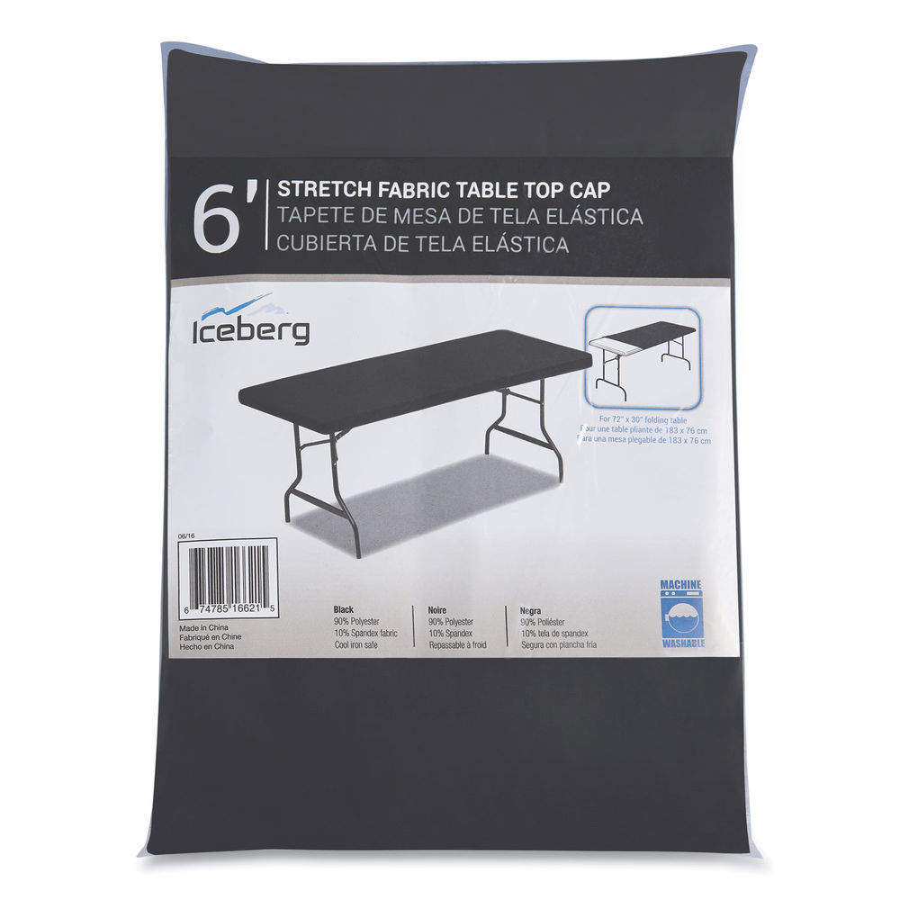 iGear Fabric Table Top Cap Cover, Polyester, 30 x 96, Black iGear Fabric Table Top Cap Cover, Polyester, 30 x 96, Black