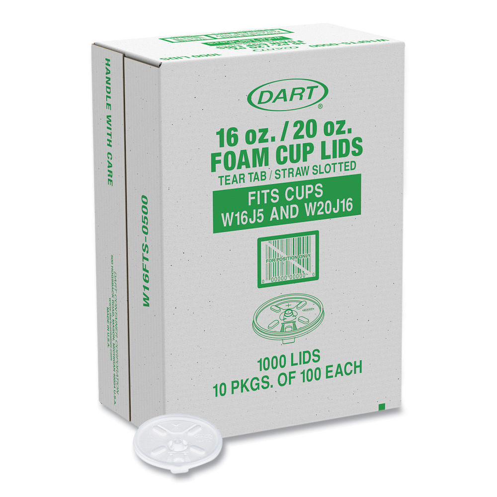Plastic Lids For Foam Cups, Bowls And Containers, Flat, Vented