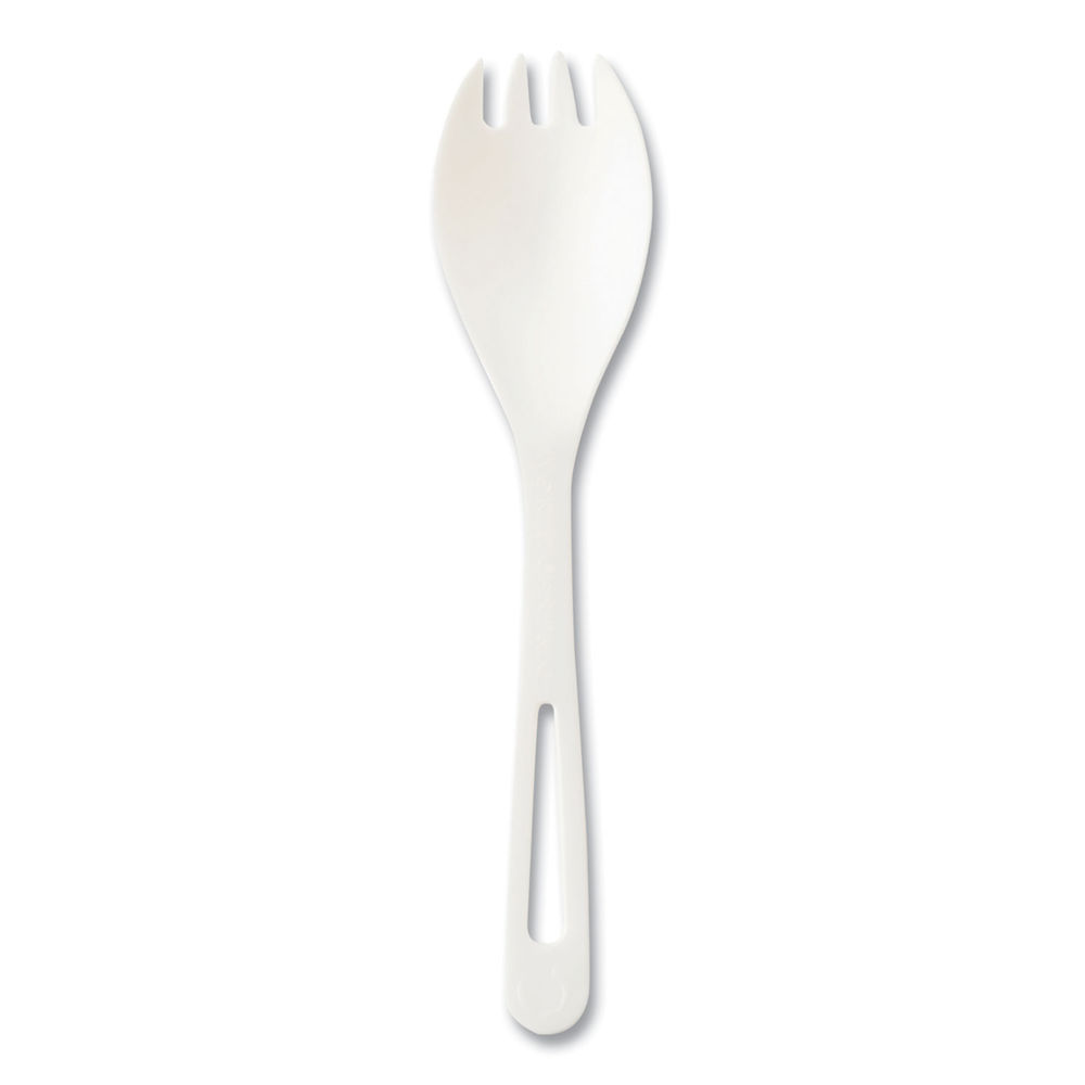World Centric TPLA Compostable Cutlery, Spork, White, 1,000/Carton ...