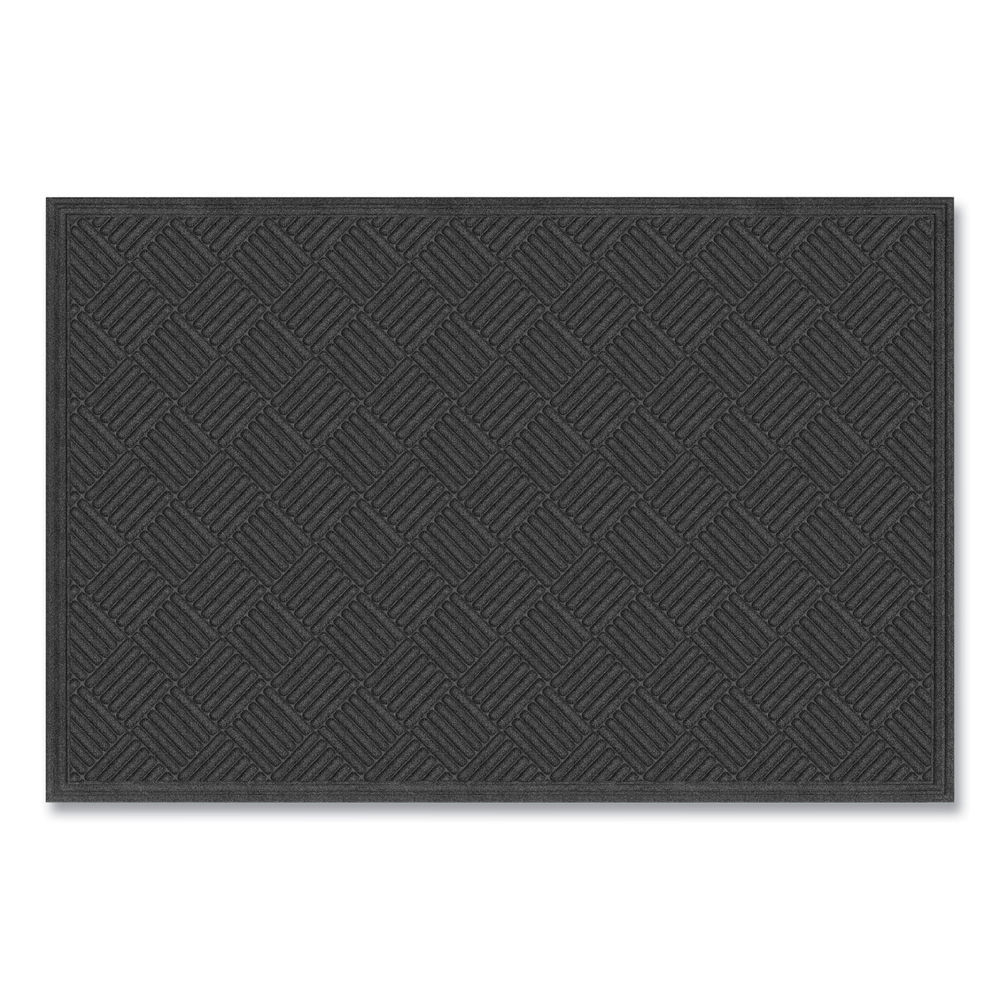 Ecomat Crosshatch Entry Mat, 48 x 72, Charcoal