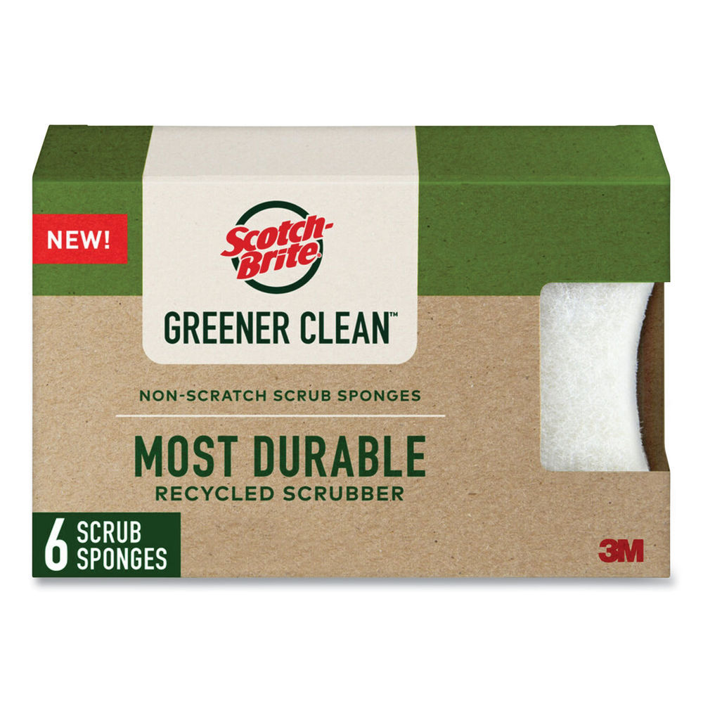 Greener Clean Non-Scratch Scrub Sponge, 2.6 x 3.3, 0.7 Greener Clean Non-Scratch Scrub Sponge, 2.6 x 3.3, 0.7
