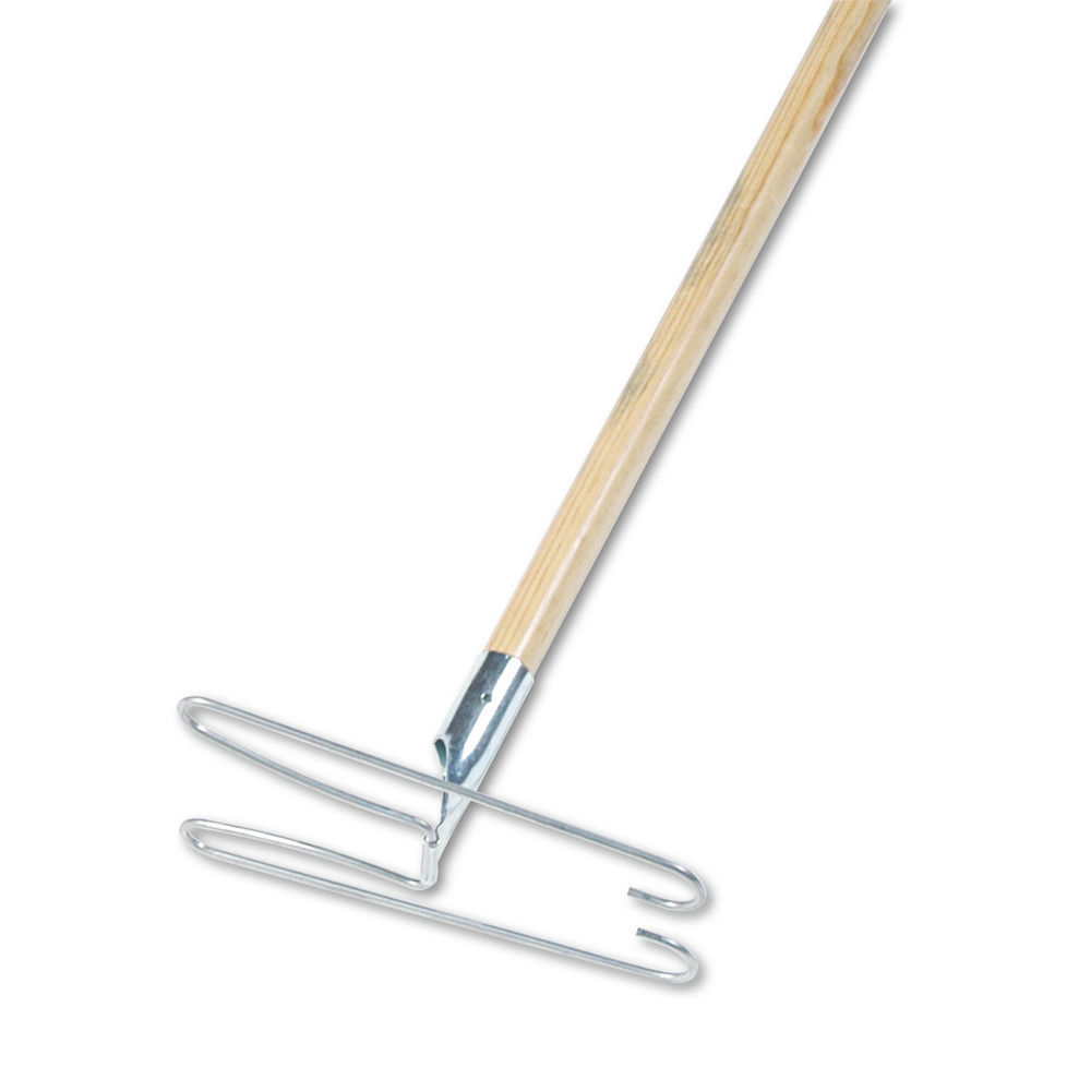 Wedge Dust Mop Head Frame/Lacquered Wood Handle, 0.94 Wedge Dust Mop Head Frame/Lacquered Wood Handle, 0.94