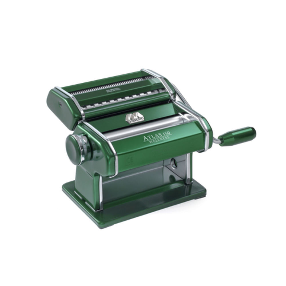 Marcato Atlas 150 Green Pasta Machine, manual, 10 position dial