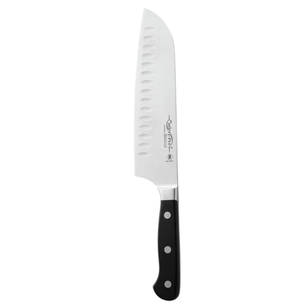 CutleryPro 7", hollow, German carbon steel blade Santoku Knife