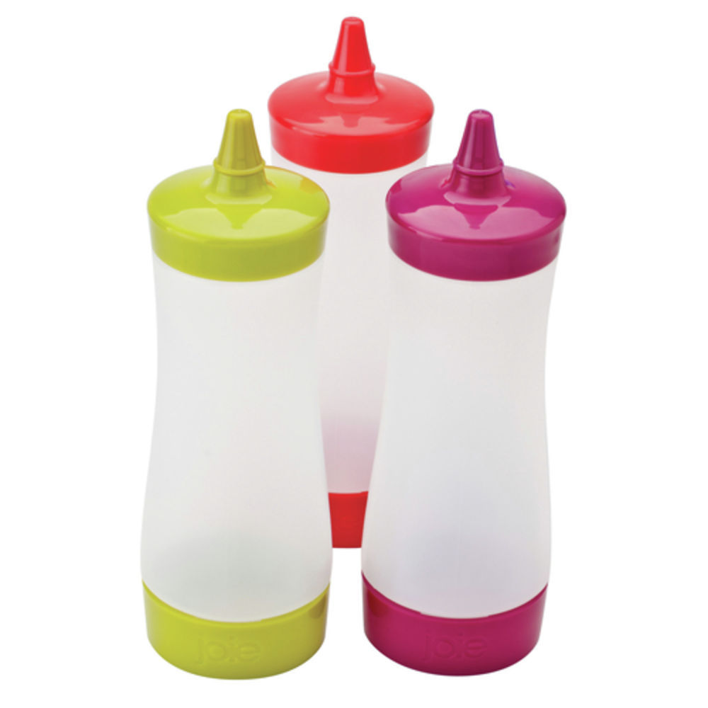 Tablecraft Chef's Squeeze Bottle Set, Red