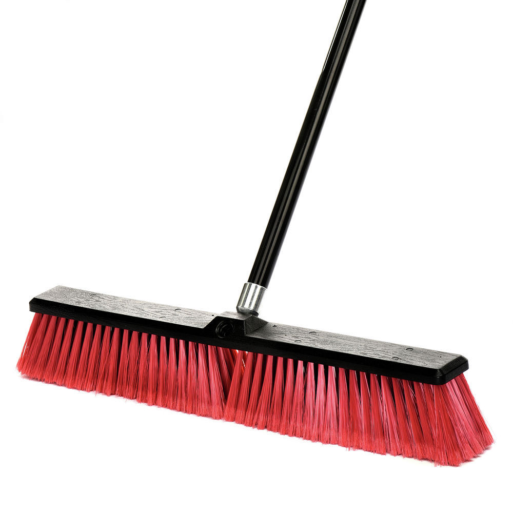 Libman Push Brooms MultiSurface Red 24"