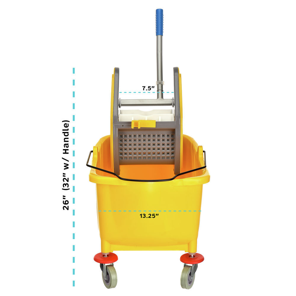 AS-MOP-WRINGER Yellow Mop Bucket & Wringer Combo, 36 Qt.