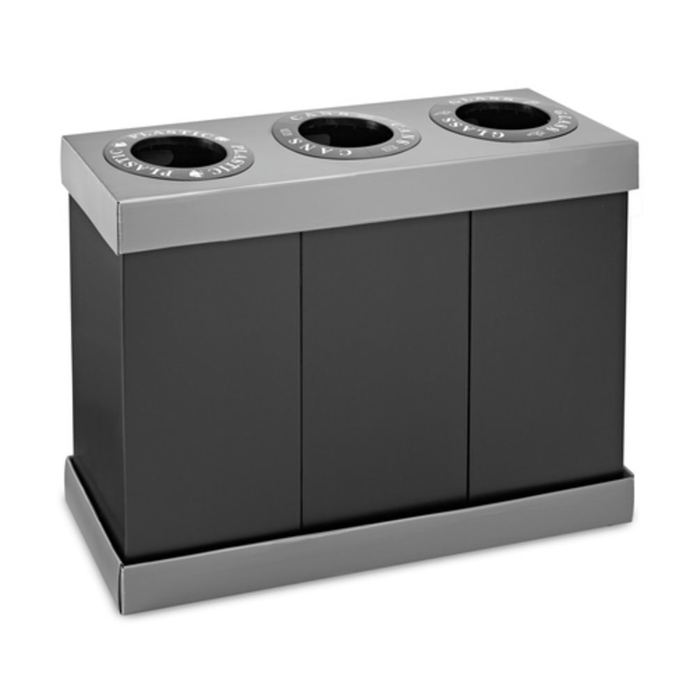 Alpine ALP477-BLU-3PK 23 Gal. Blue Indoor Trash Container Recycling Bin 3  Pack