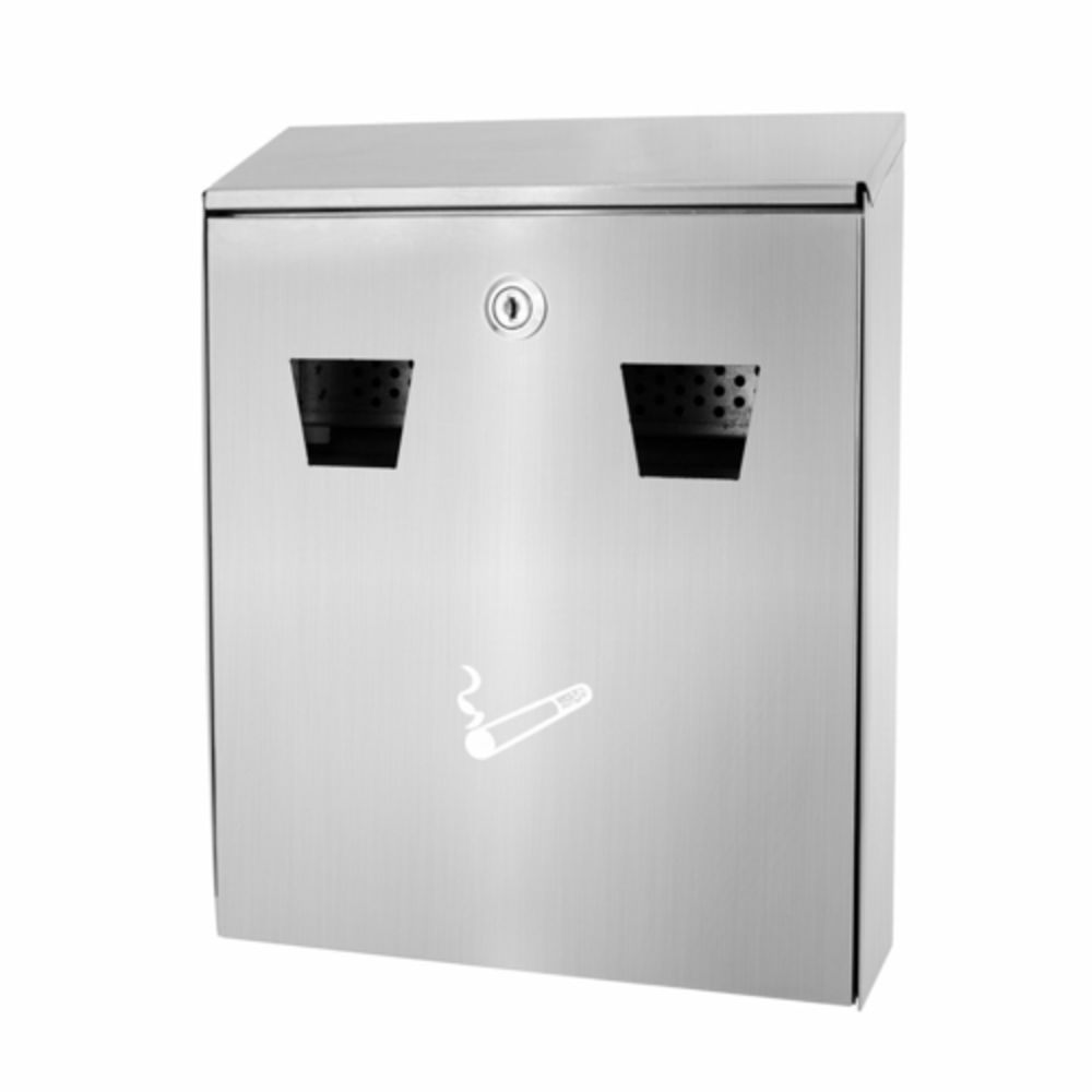 wall mounted cigarette bin Alpine Industries All-In-One Wall Mounted Cigarette Disposal Station