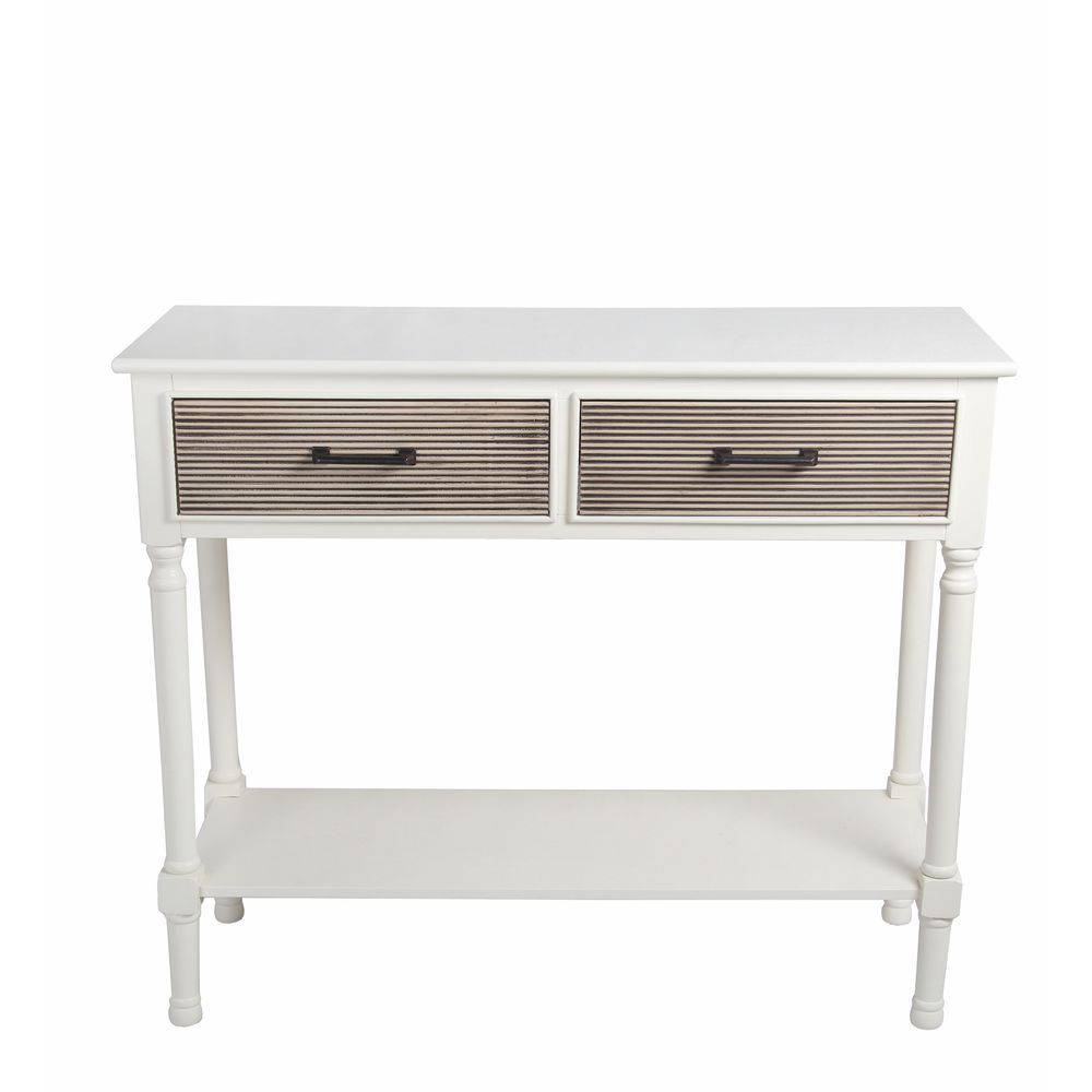 Privilege 2 Drawer Sahara Pearl Accent Console Table 30h X 13w