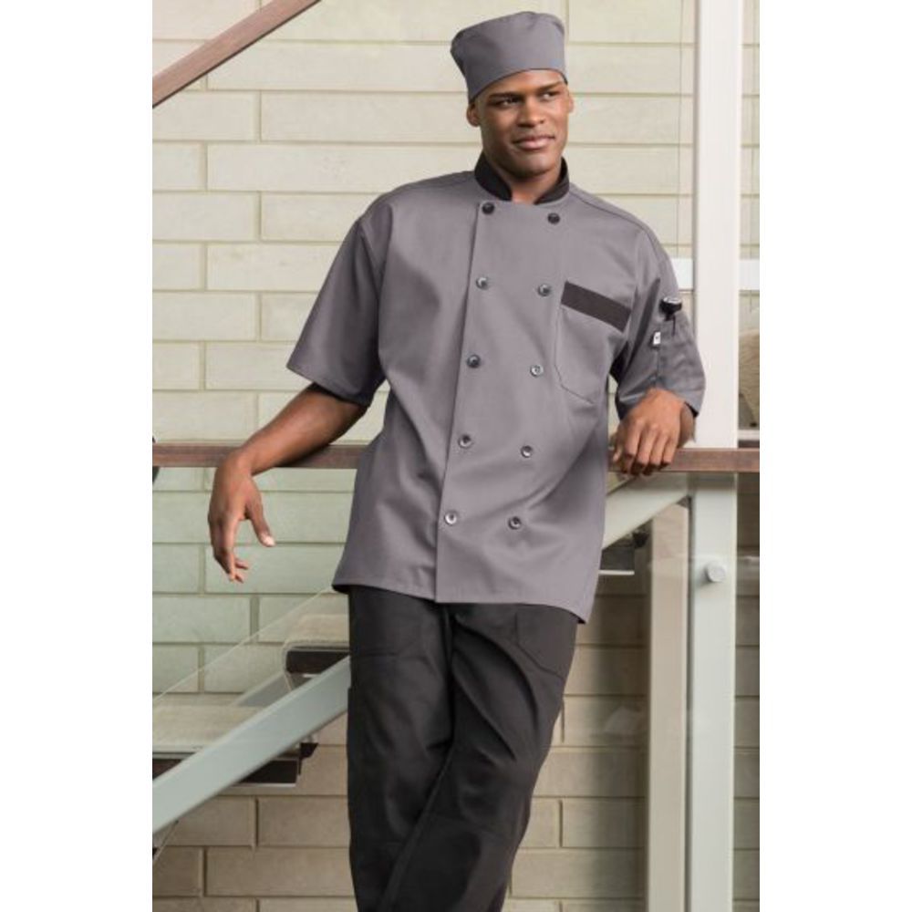 Threads Classic Coats,Slate,4XL Unisex chef coat