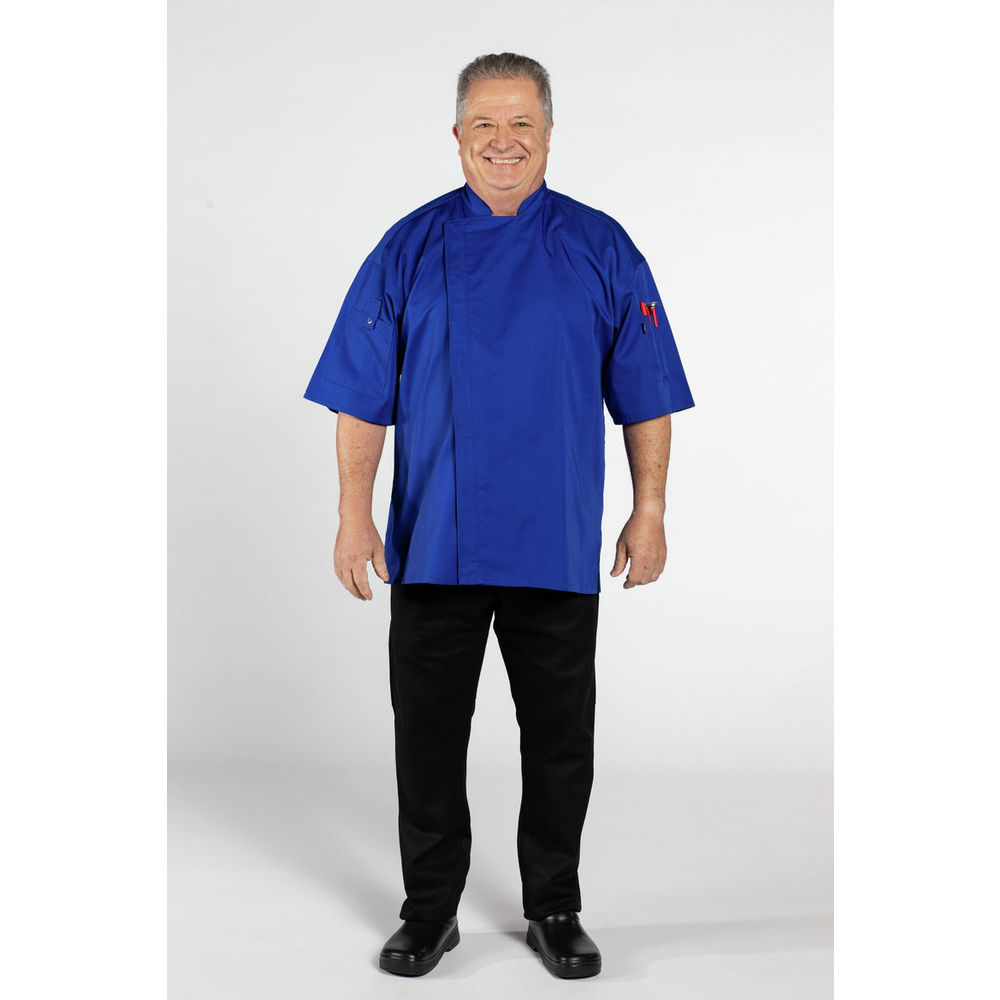Threads Vigor Pro Vent Chef Coat, DEEP ROYAL, SM