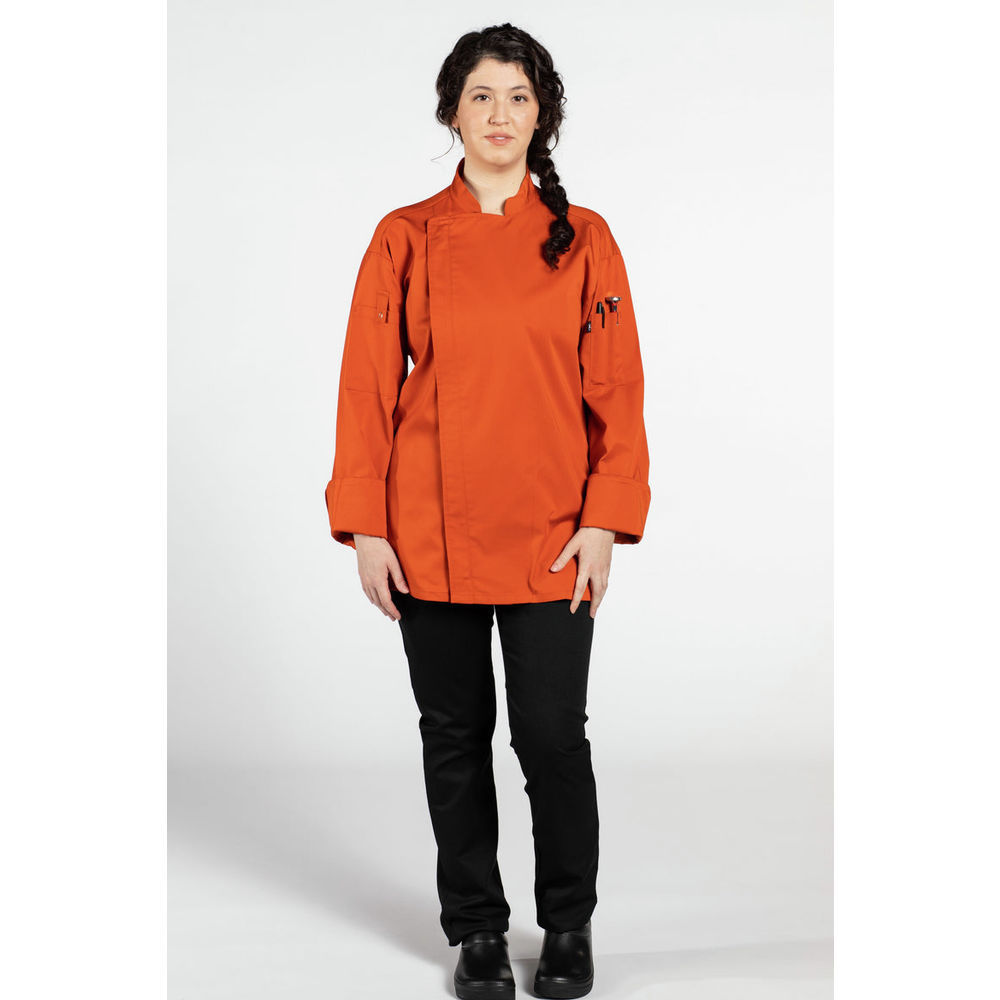 Threads Endeavor Pro Vent Chef Coat, ORANGE, SM