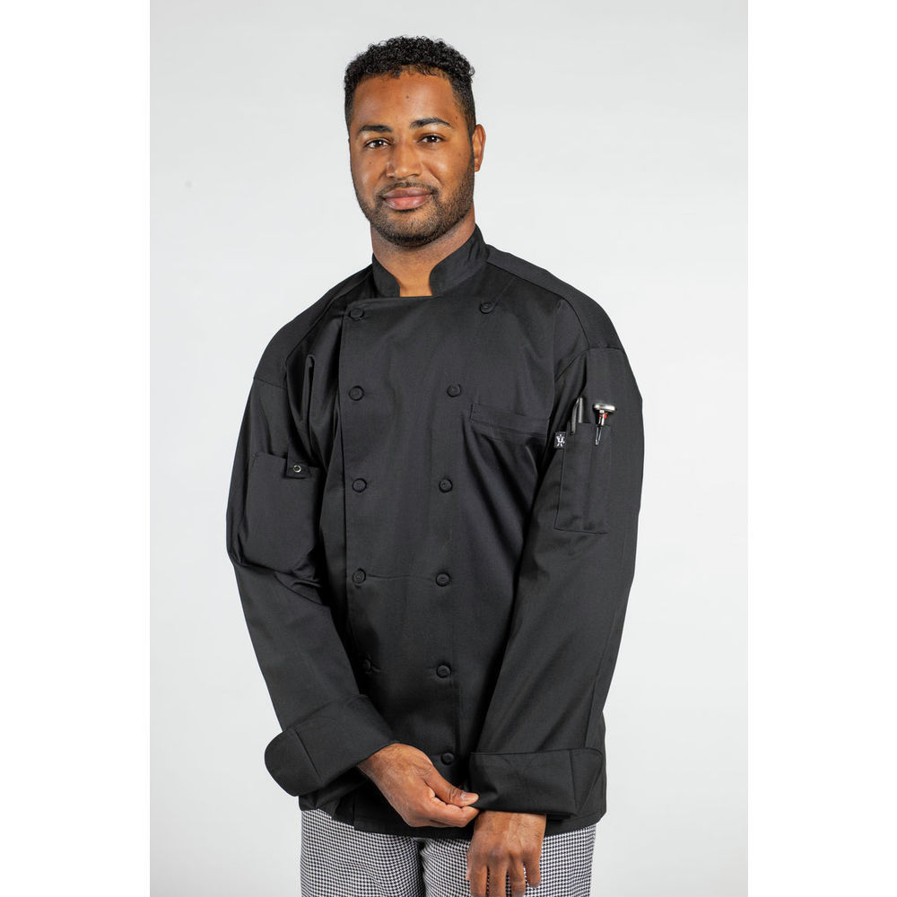 Uncommon Threads Vigor Pro Vent Chef Coat Black 4xl