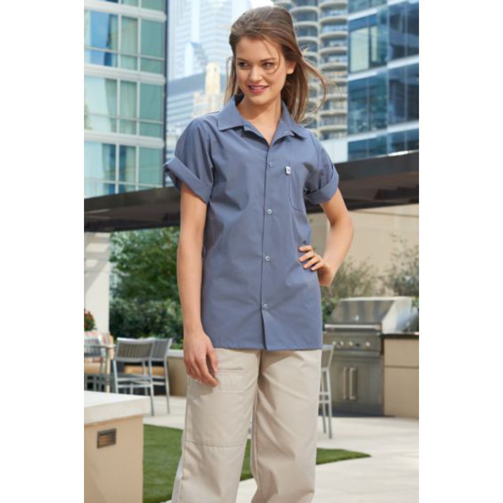Mercer Culinary Millennia, camisa de cocinero unisex con espalda de malla de absorción, XXL, Negro, 1
