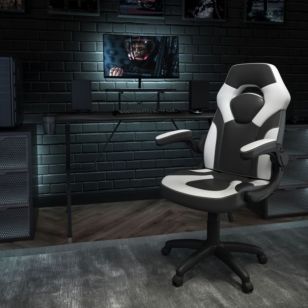 flash furniture black gaming desk