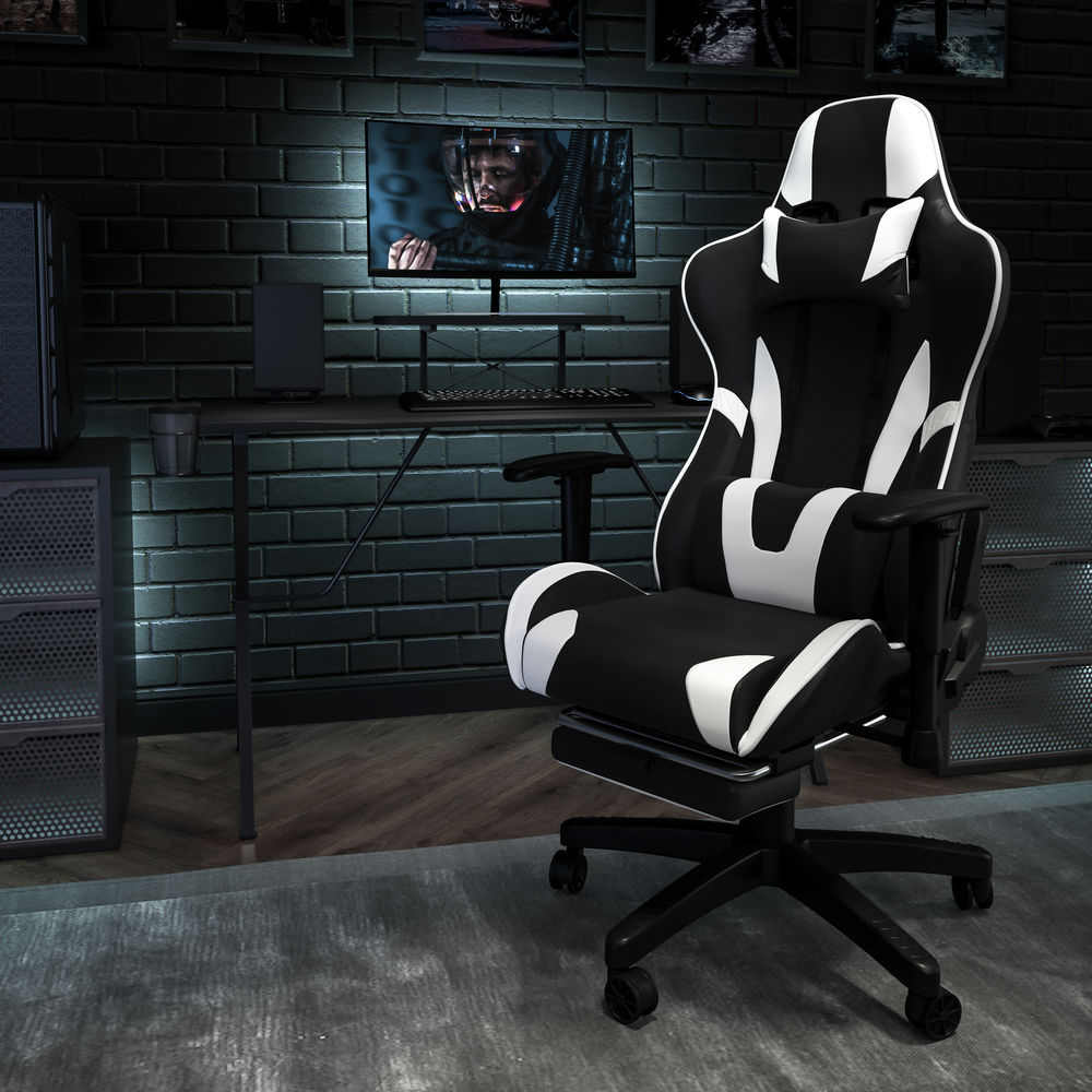 flash furniture black gaming desk