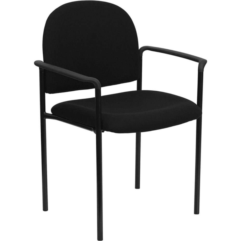 Flash Furniture BT-516-1-GY-GG Gray Comfortable Stackable Steel Side Chair with Arms 