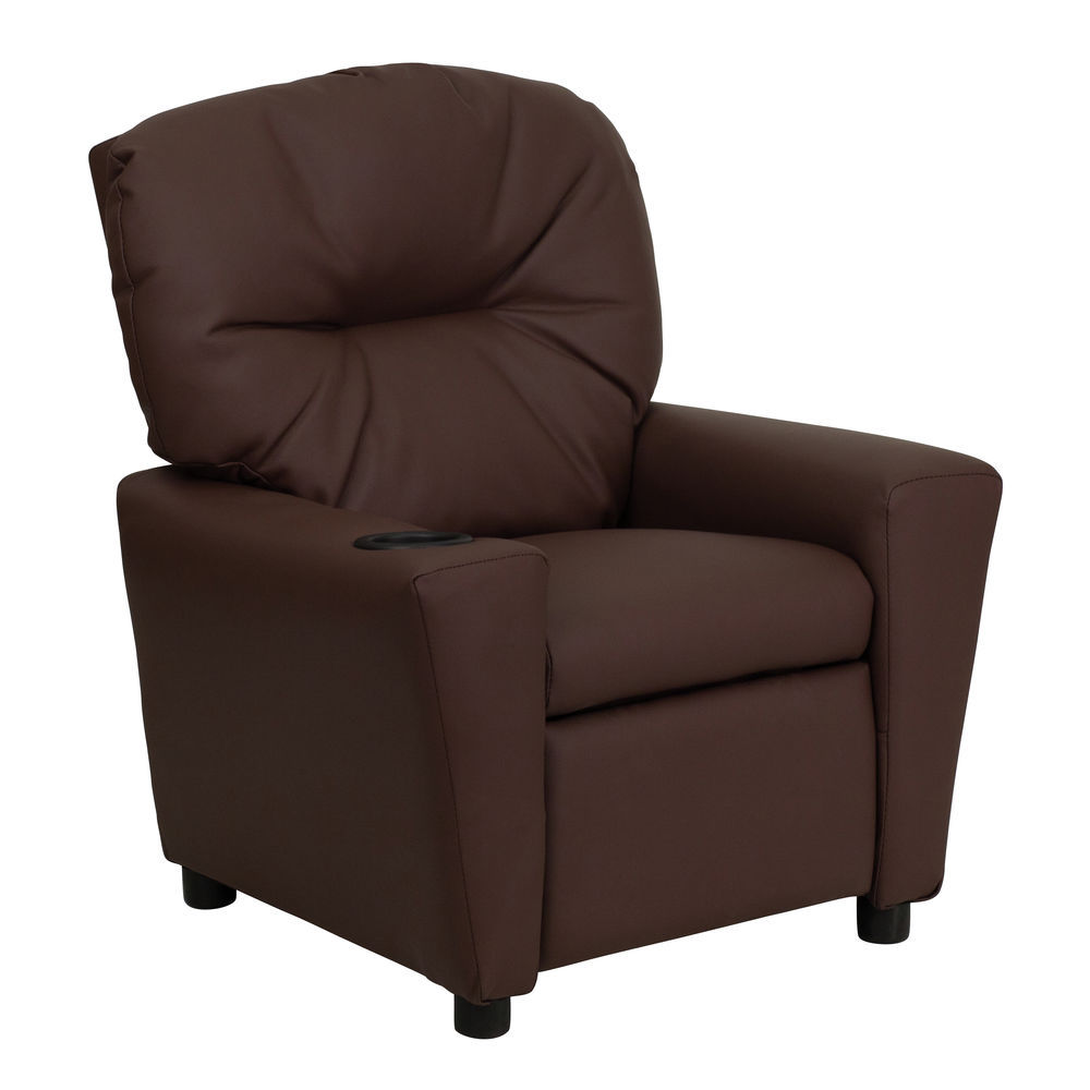 Flash Furniture Contemporary Brown Leather Kids Recliner With