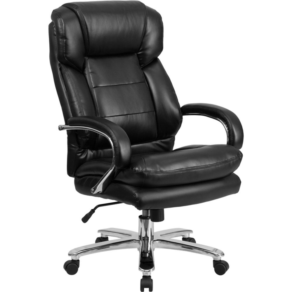 Flash HERCULES Series Big and Tall Black Leather Executive Swivel Office Chair 