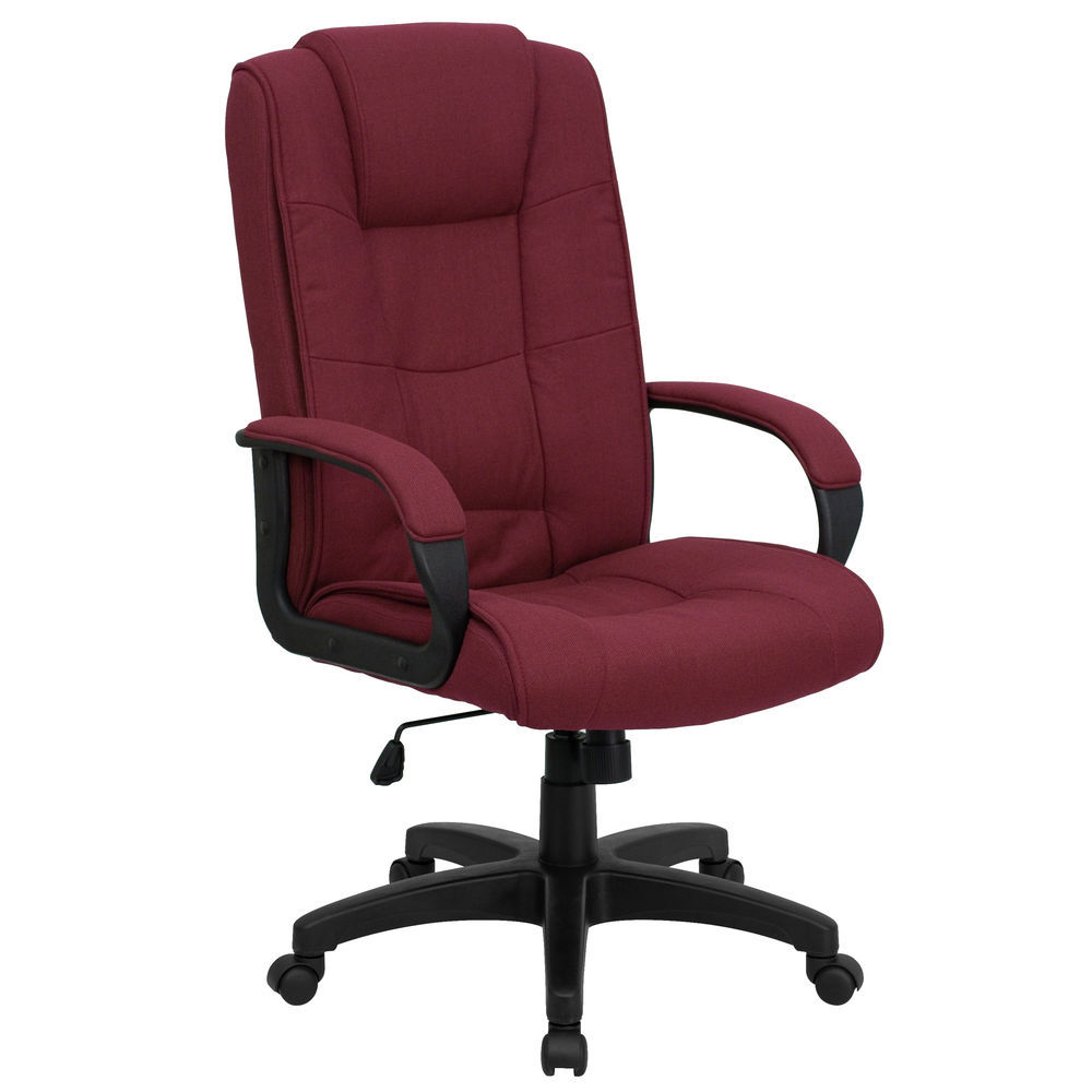 Flash Furniture High Back Burgundy Fabric Executive Swivel Chair with Arms