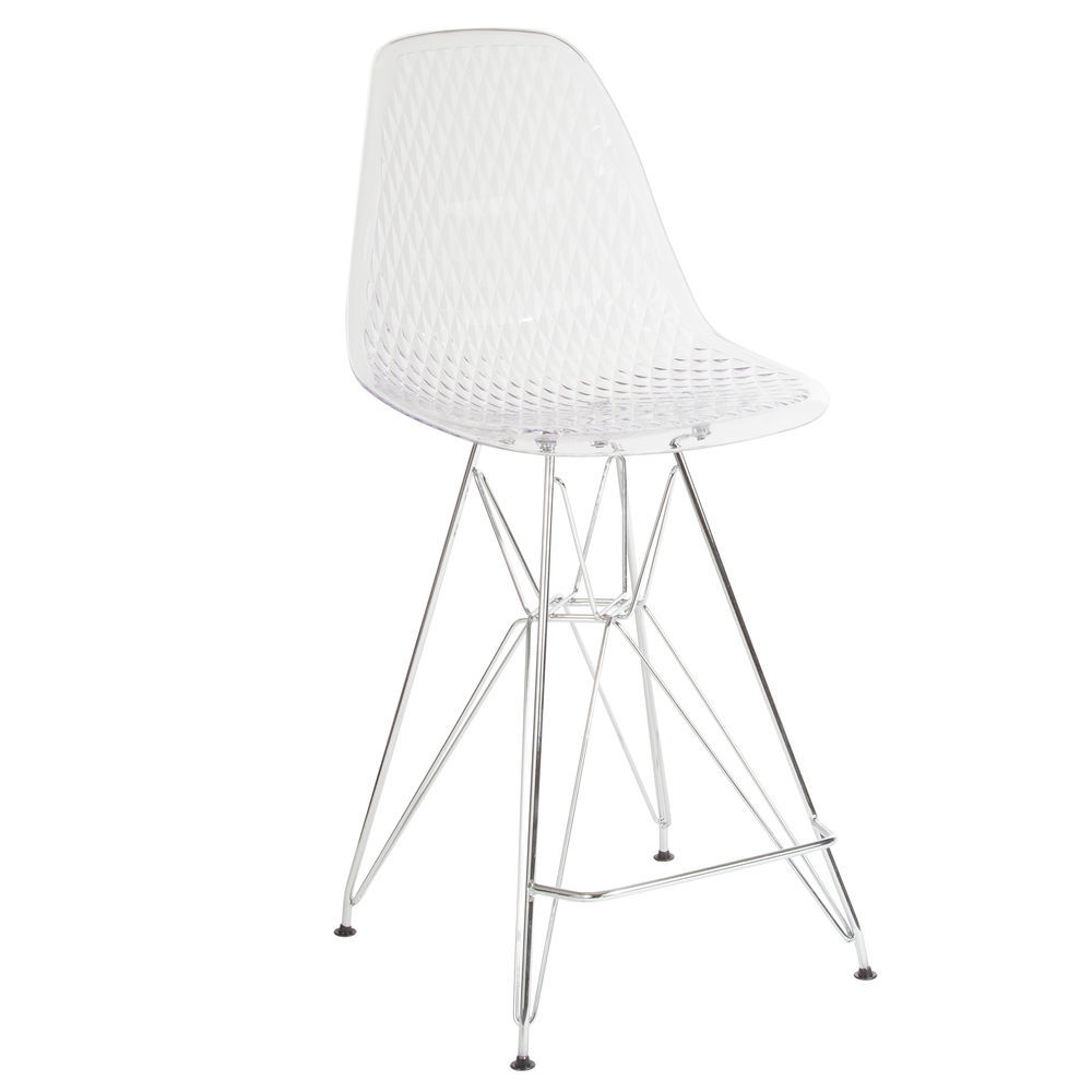 Flash Furniture FH-118-APC1-GG 25.75 High Transparent Counter Height Stool