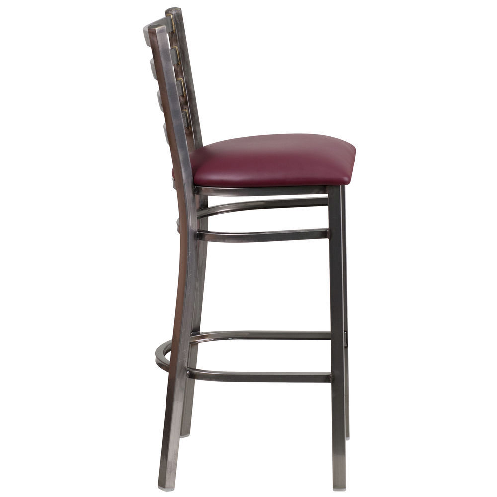 Flash Furniture Ghost Barstool with Oval Back in Transparent Crystal