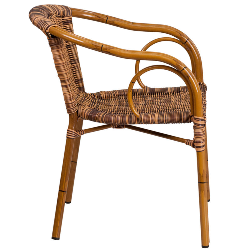brown aluminum patio chairs