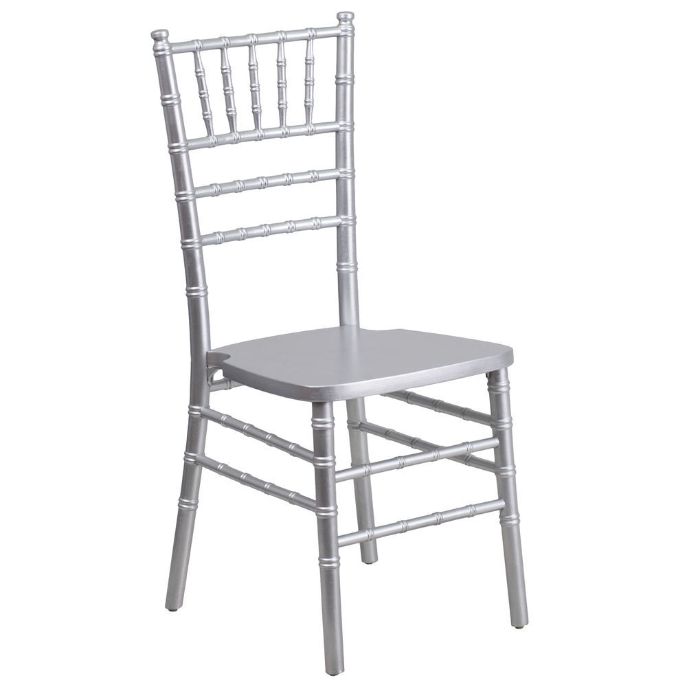 Flash Furniture HERCULES Series Silver Wood Chiavari Chair