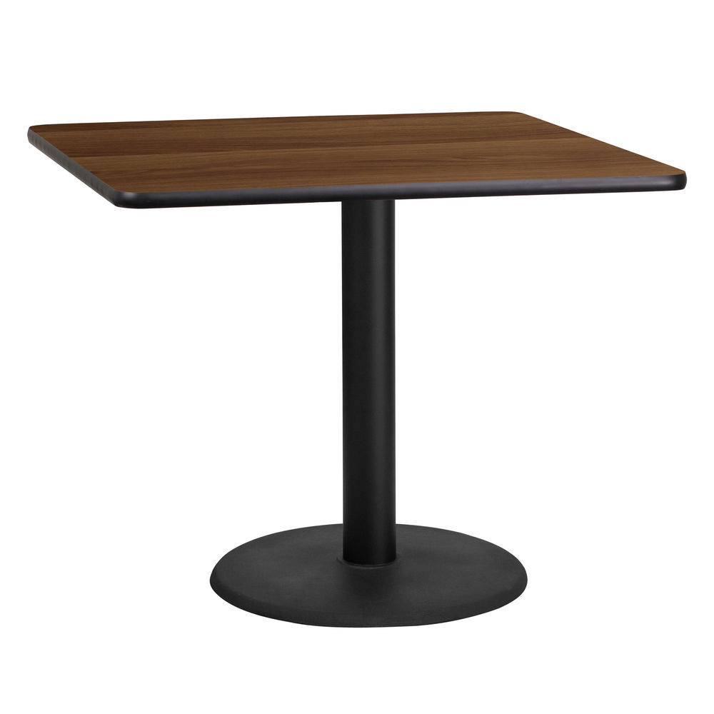 36'' Square Restaurant Table Top with Natural or Walnut Reversible Laminate Top 