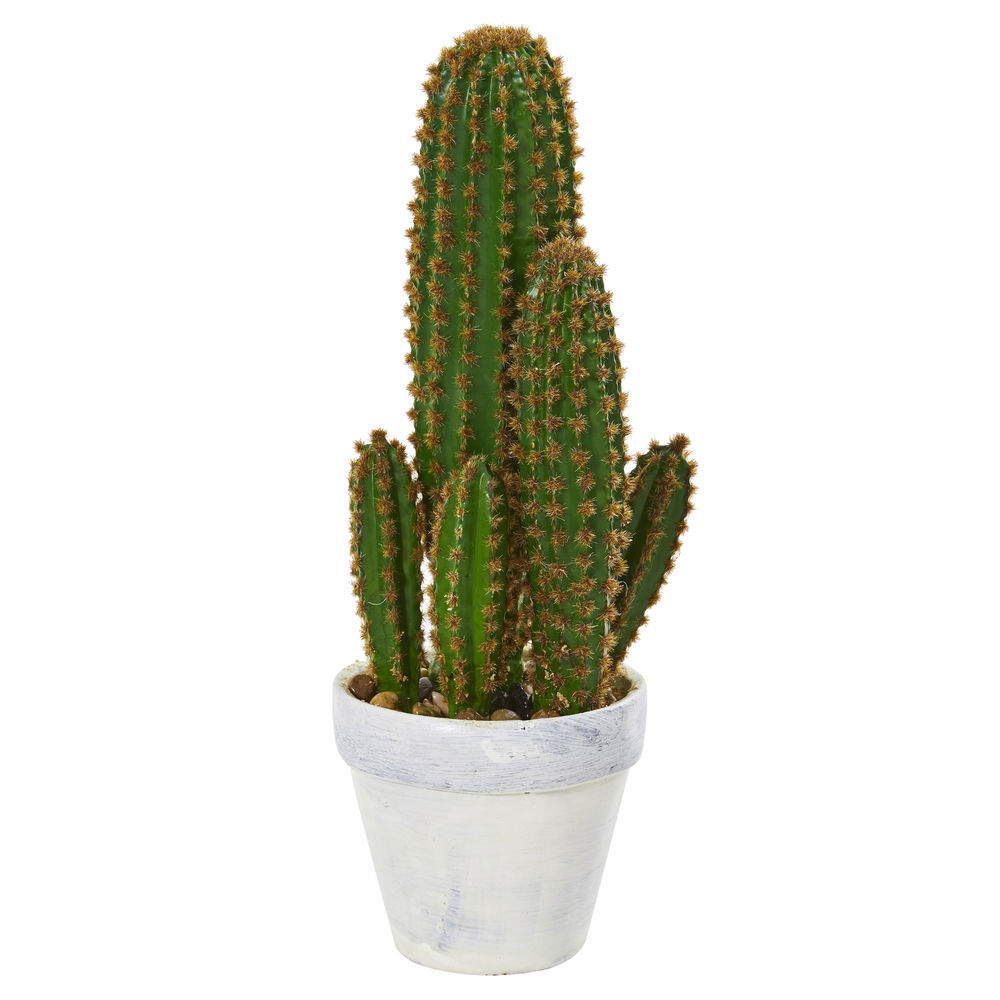 Nearly Natural 2.5ft. Cactus Artificial Plant in Bowl Planter 