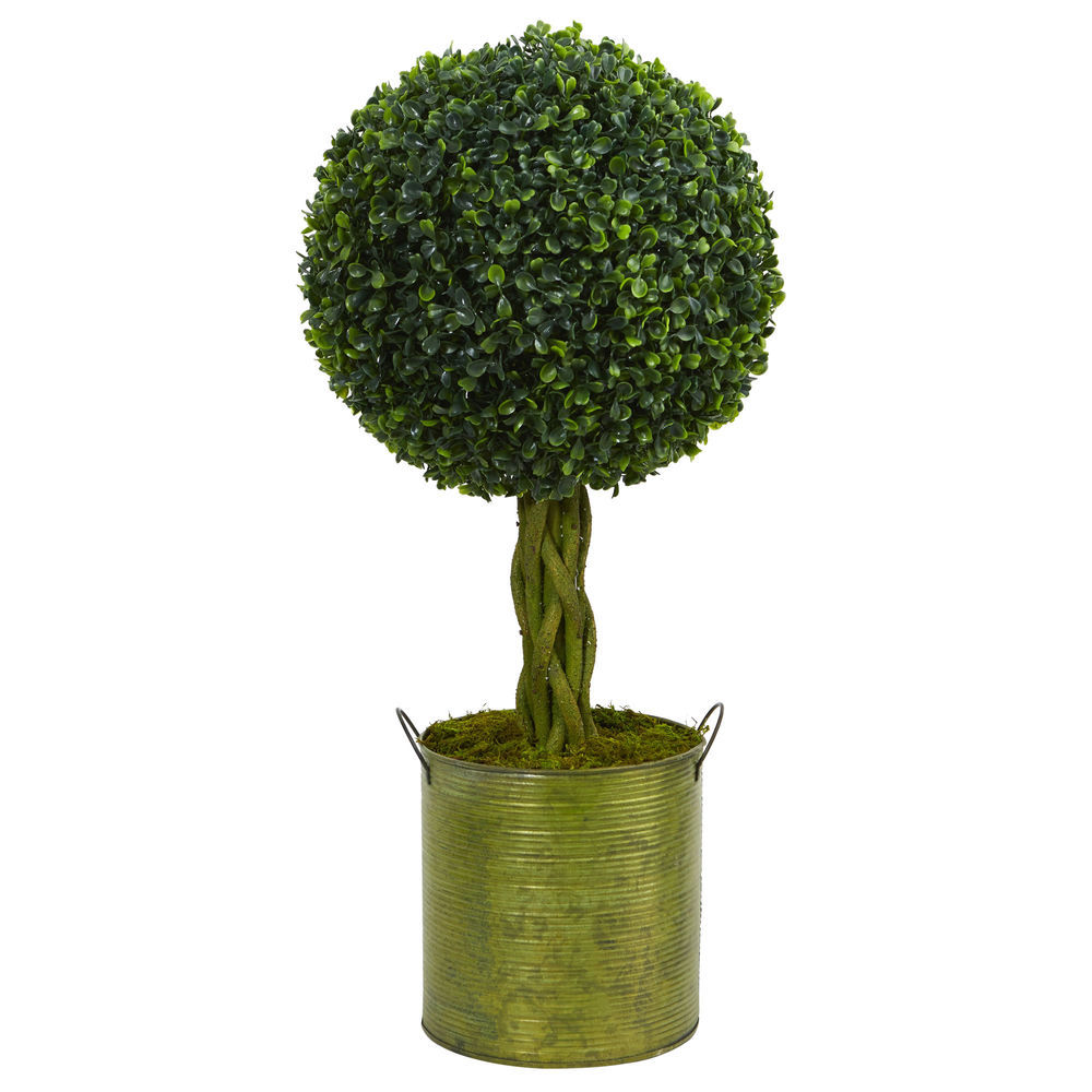 Nearly Natural 6ft Four Tier Boxwood Topiary UV Resistant (Indoor/Outdoor)