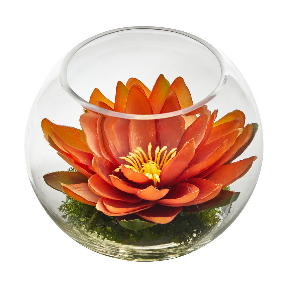 30in Lotus Artificial Arrangement in Cylinder Vase