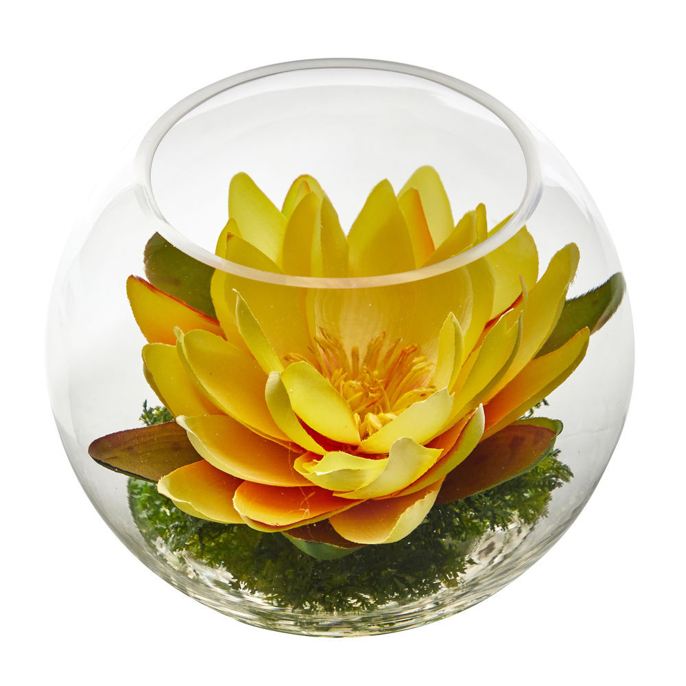 30in Lotus Artificial Arrangement in Cylinder Vase