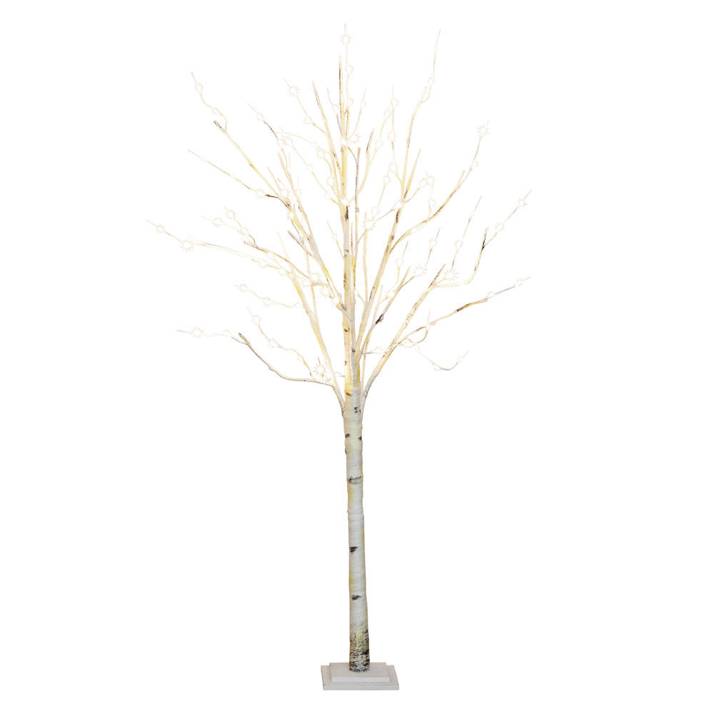 Nearly Natural 6' Lighted Birch Tree with 300 Warm White LED Lights
