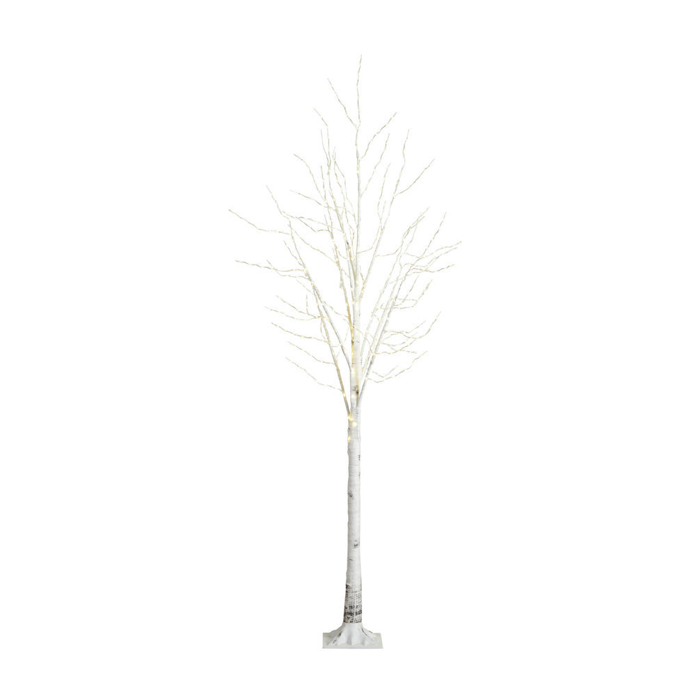 Nearly Natural 8' Lighted Birch Tree with 500 Warm White LED Lights