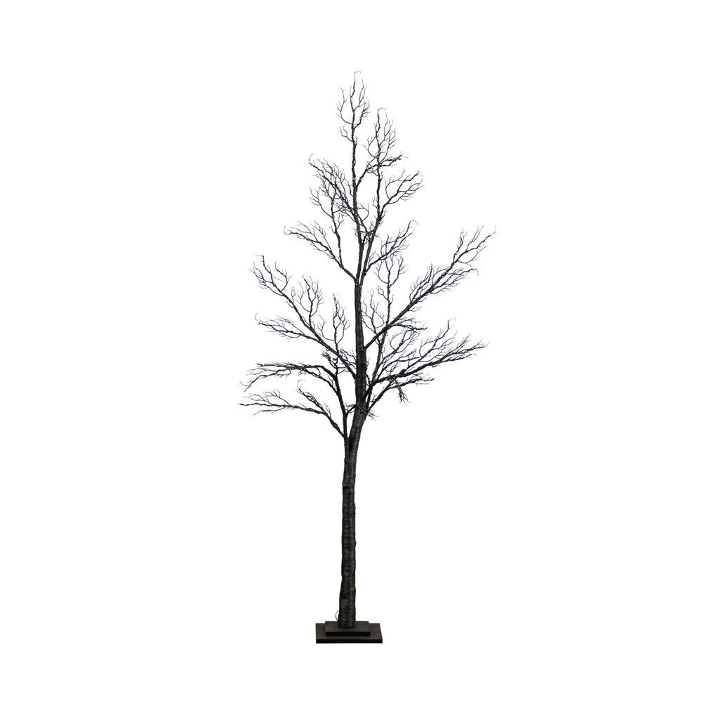 Nearly Natural 6' Lighted Black Tree with 320 LED Lights and 8 Functions
