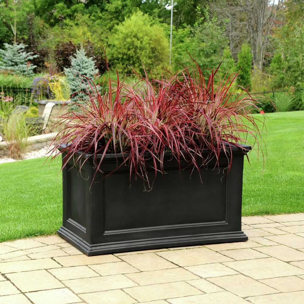 Mayne Fairfield Patio Planter 20x36 - Black