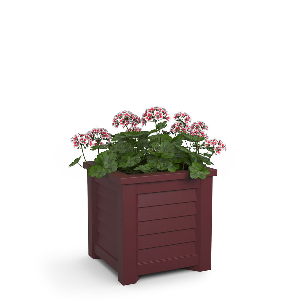 Mayne Lakeland 16in Square Planter - Cranberry Red (5866-CBR)