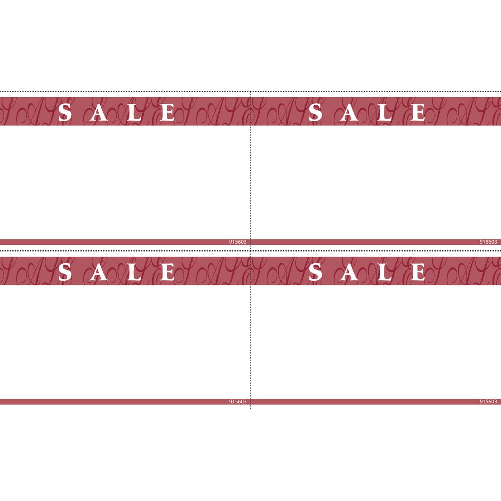 5 1/2 x 3 1/2 for Laser Printer Paper Sale Discount Sign 