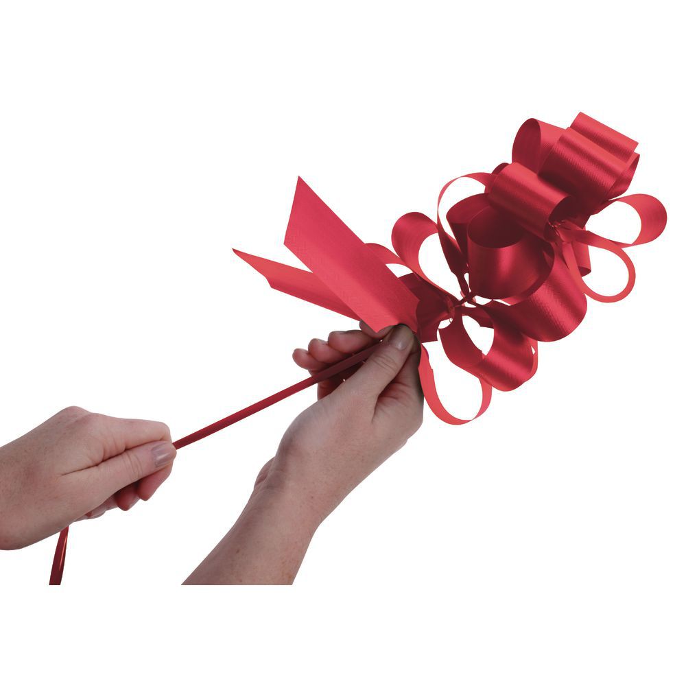 Red Flora Satin Pull Bows