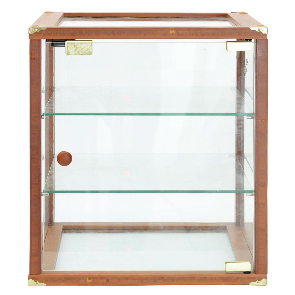 Countertop Pastry Display Case Trimmed with Solid Wood - Oak Finish